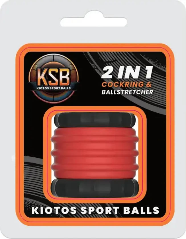 KSB 2in1 Silicone Cockring & Stretcher Red