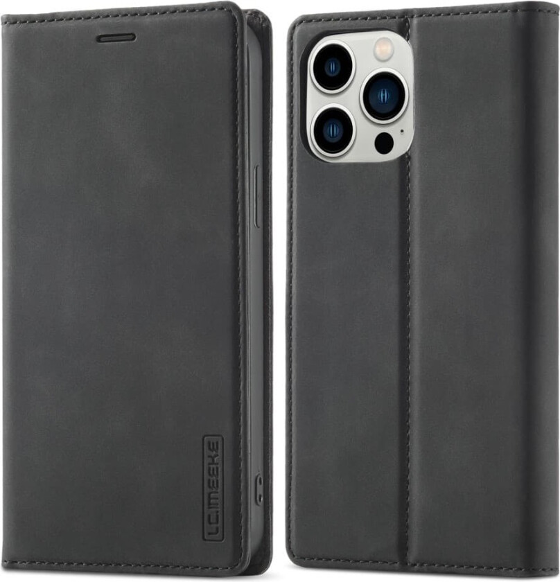 LC.IMEEKE Lommebok-deksel Deksel til iPhone 15 Pro Max - Svart