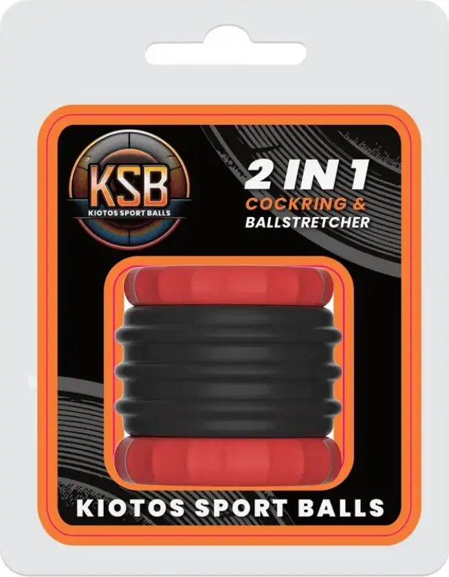 KSB 2in1 Silicone Cockring & Stretcher Black