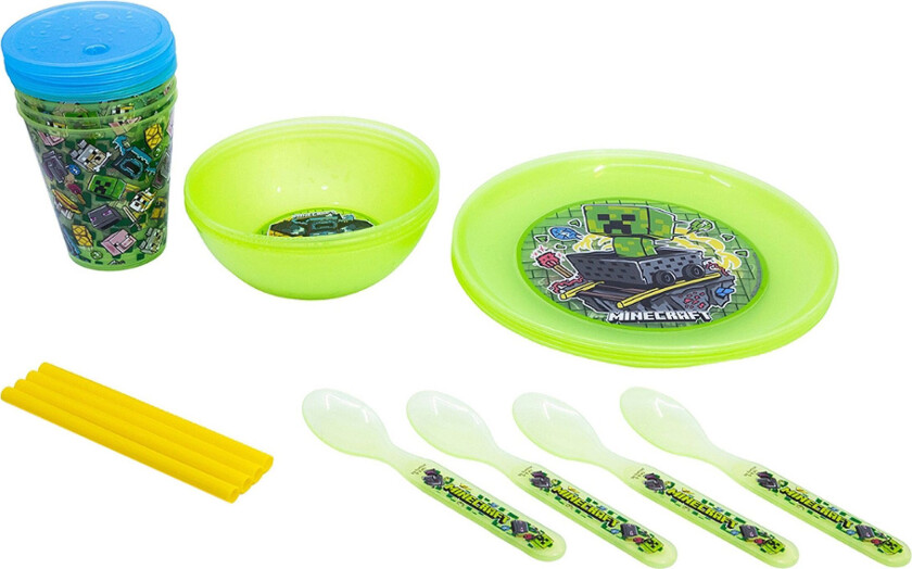 Minecraft Barneservise Sett