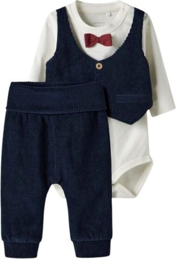 Name It - Body & Bukse Sett Ronny Cord Navy Blazer