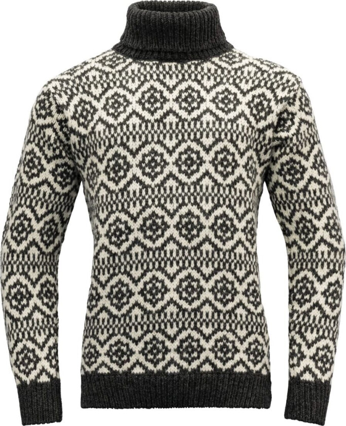 Hoddevik Wool High Neck Unisex Anthracite/Offwhite M