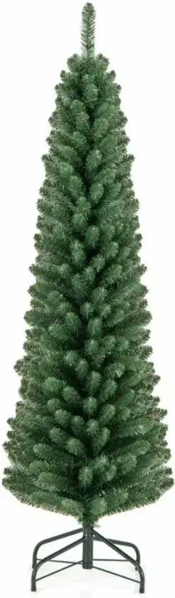 150cm blyant juletre kunstig juletre med 295 grønne grenspisser