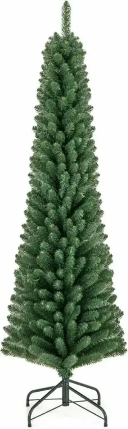 180cm blyant juletre kunstig juletre med 392 grønne grenspisser