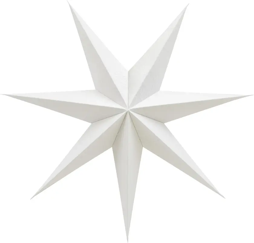 Hvit adventsstjerne Ø75 cm E14