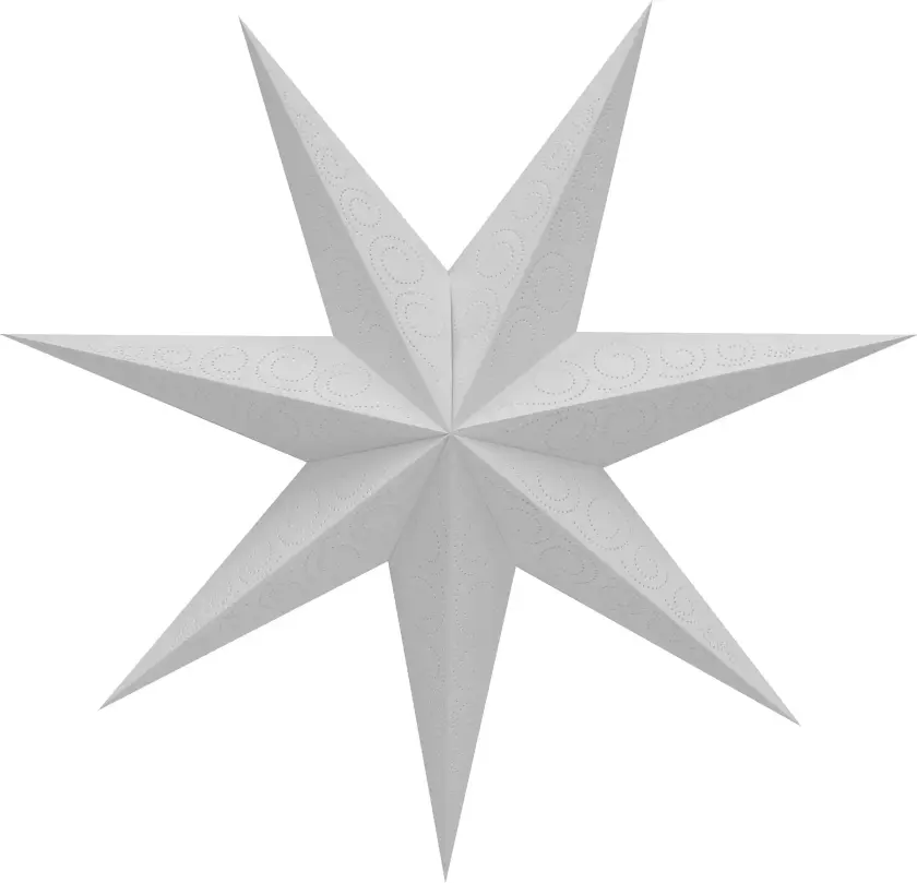 Hvit adventsstjerne Ø60 cm E14