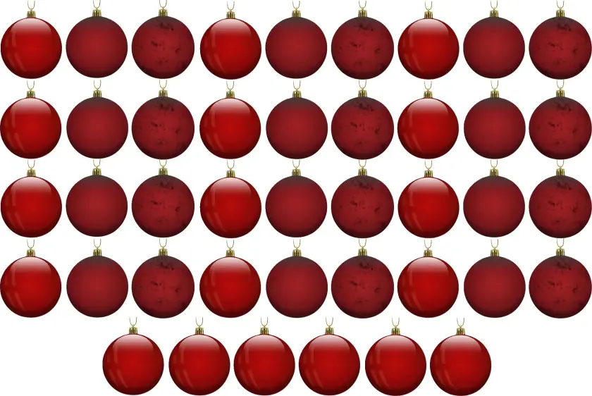 Juletrekuler 42-pk Ø6 cm