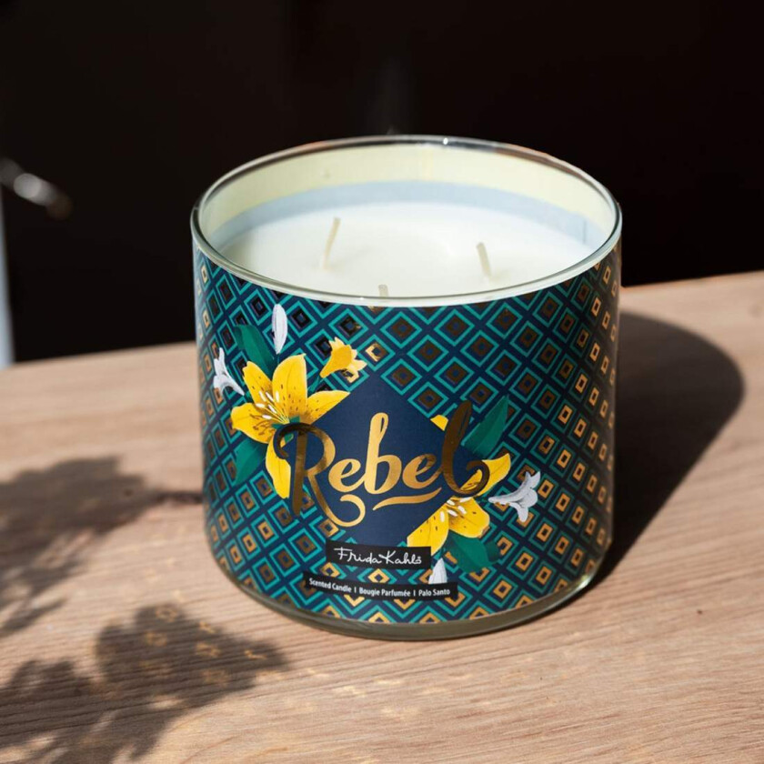 Frida Kahlo duftlys – kunstnerisk glassdesign