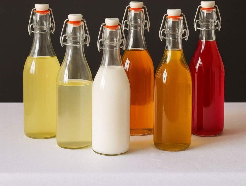 Bilde av Glassflasker, sett med 6 – klipslokk, skrivbare etiketter