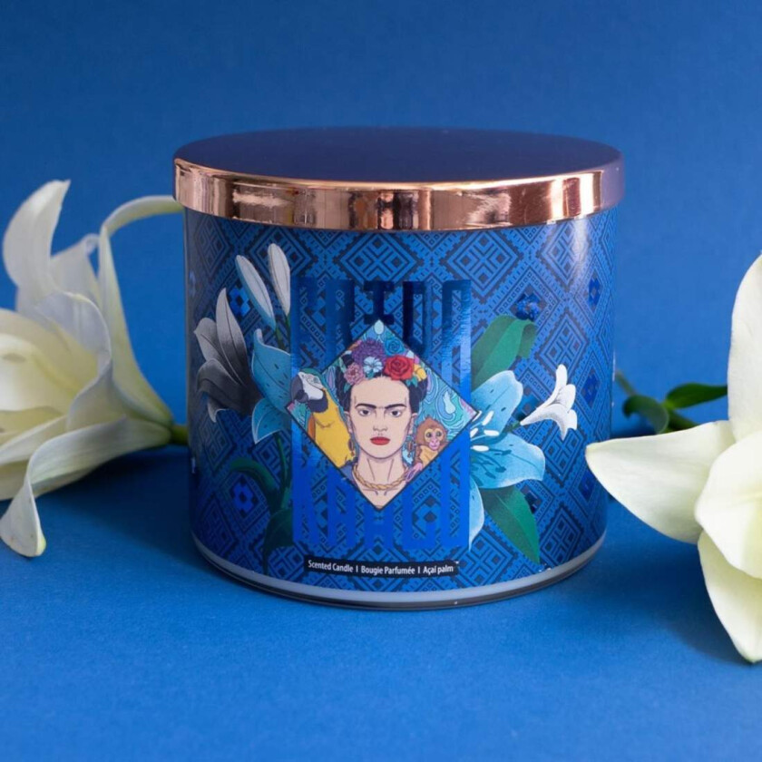 Frida Kahlo duftlys – kunstnerisk glassdesign
