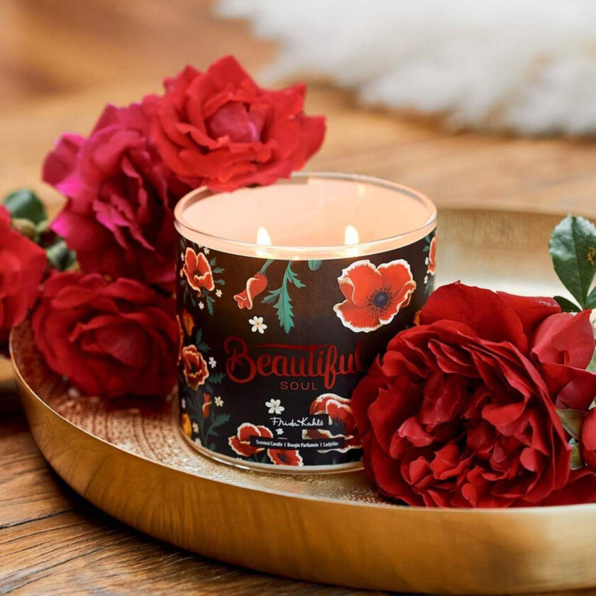 Frida Kahlo duftlys – kunstnerisk glassdesign