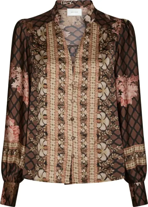 Bilde av Bluse Massima Botanical Border, 40, Bluse Brun 40