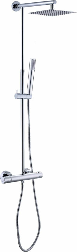 Azur Square Takdusj - Komplett Takdusjsett Krom