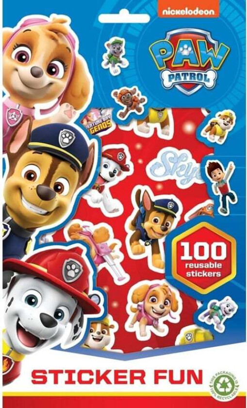 PAW PATROL Stickers bog med 100 stickers