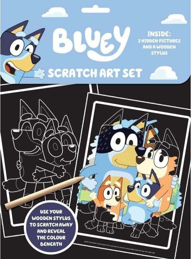 BLUEY Scratch Art Set