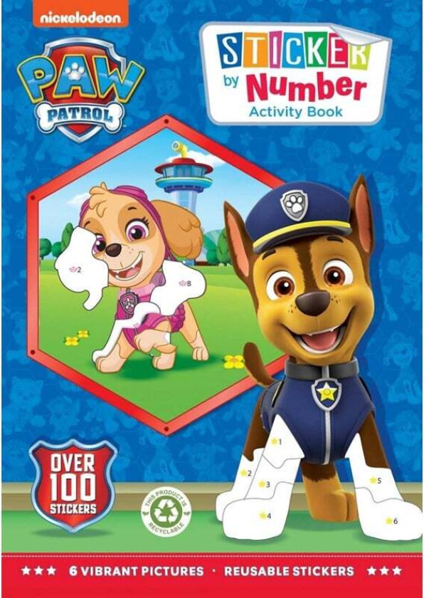 PAW PATROL Sticker by Number Book