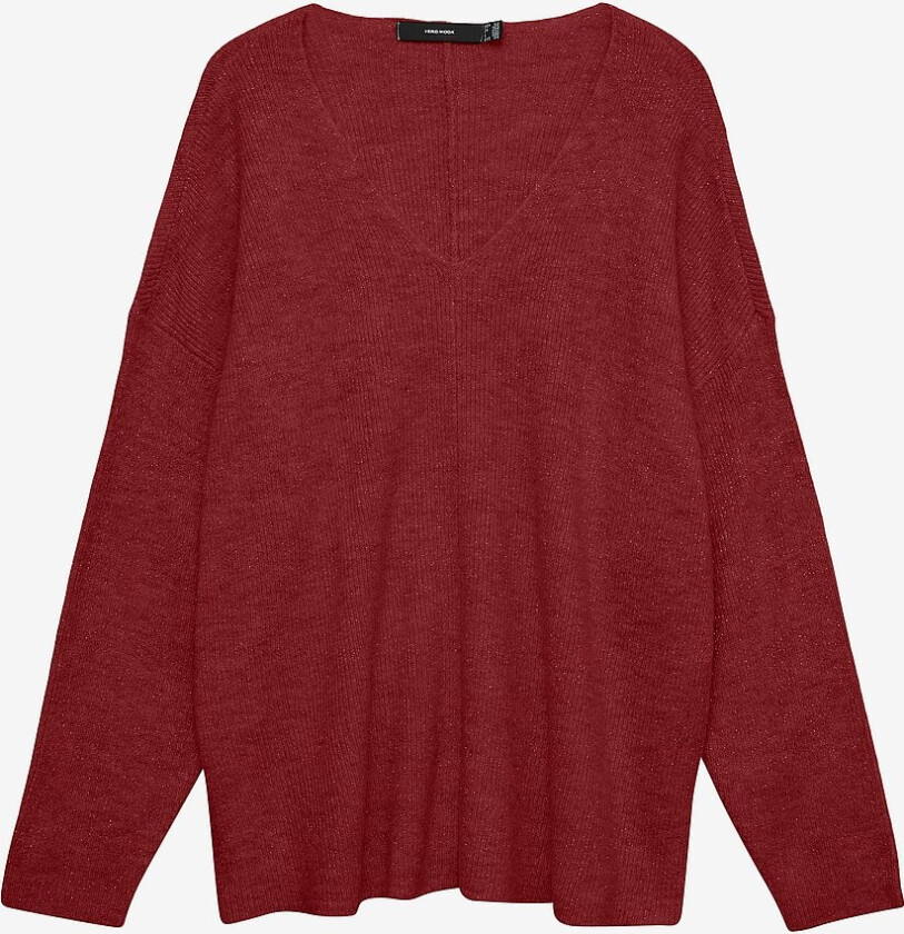 Pullover vmcCrewlefileglitter LS - Rød