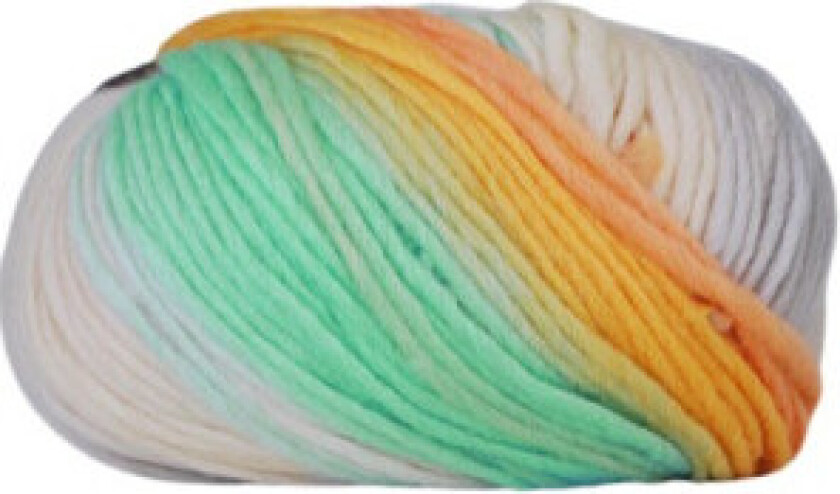 Â Hjertegarn Incawool Garn Print Farge 1188 Oransje/Grønn