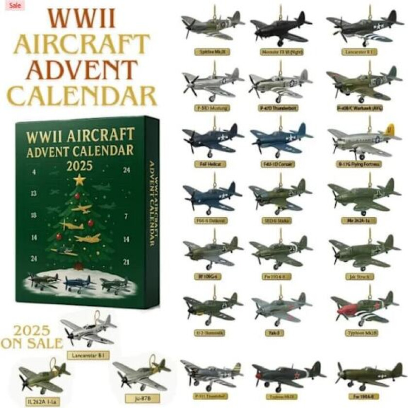 WWII FLY Adventskalender - Julegave Akryl Anheng
