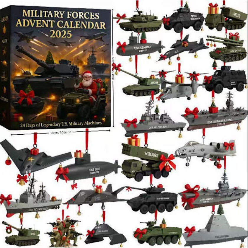 Militære styrker Adventskalender, Akryl Nøkkelringer