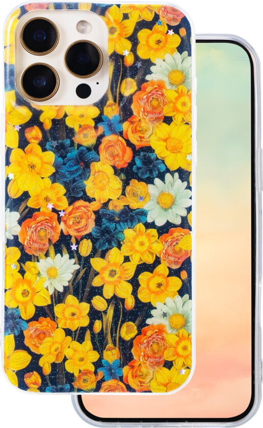 Glow Glam Deksel for iPhone 16 Pro Max - Oransje