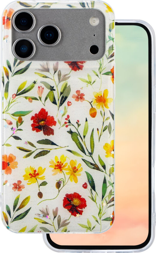 Glow Glam Deksel for iPhone 17 Pro Max - Hvit