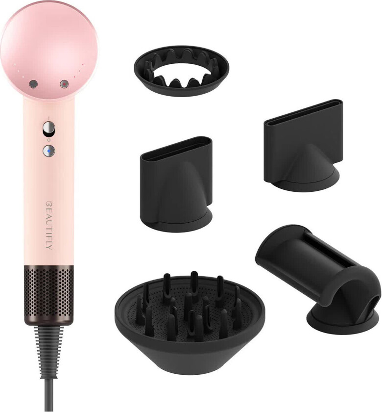 DryFinity Hårføner - 1600W, 3 varmenivåer, 3 hastigheter - Rose