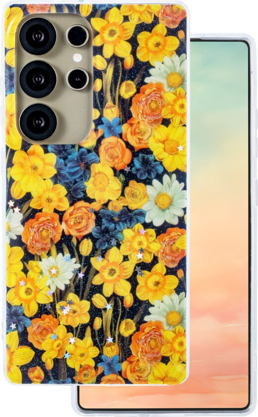 Glow Glam Deksel for Samsung Galaxy S25 Ultra - Oransje