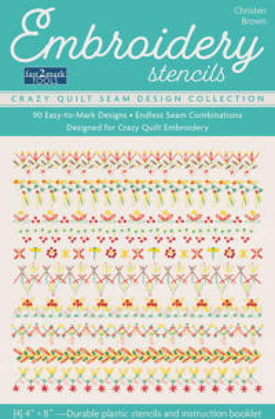 Embroidery Stencils, Crazy Quilt Seam Design Collection