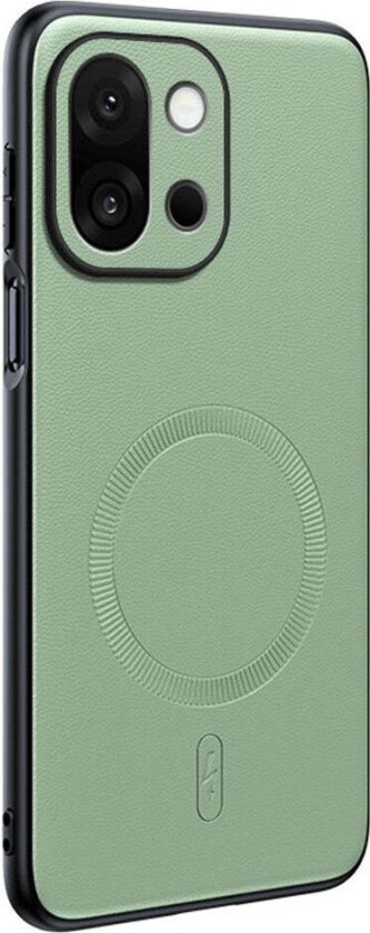 OnePlus 15 Hybrid Plast Deksel med Kunstskinn – MagSafe Kompatibel – Grønn