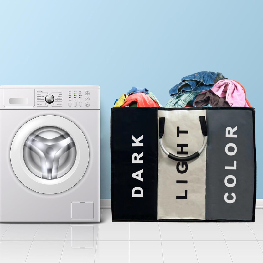 Skittentøyskurv med 3 rom – 240 liter