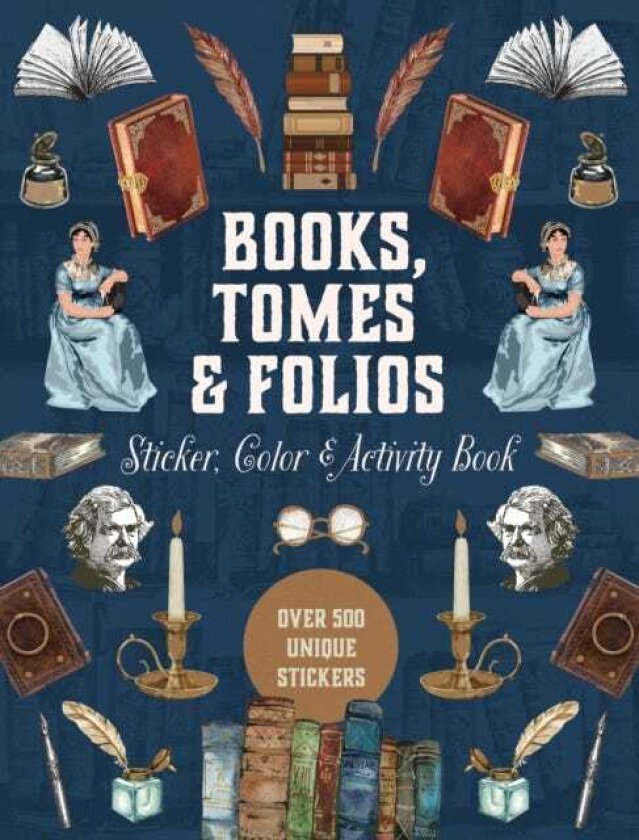 Books, Tomes & Folios Sticker, Color & Activity Book Over 500 Unique Stickers