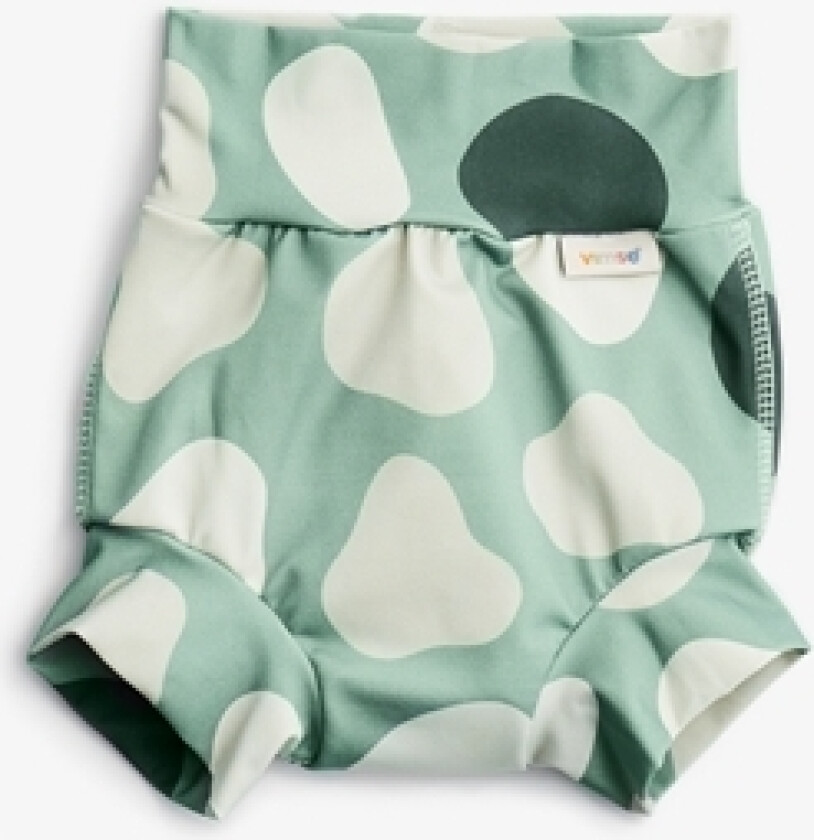 svømmebleie høy midje grønne former S