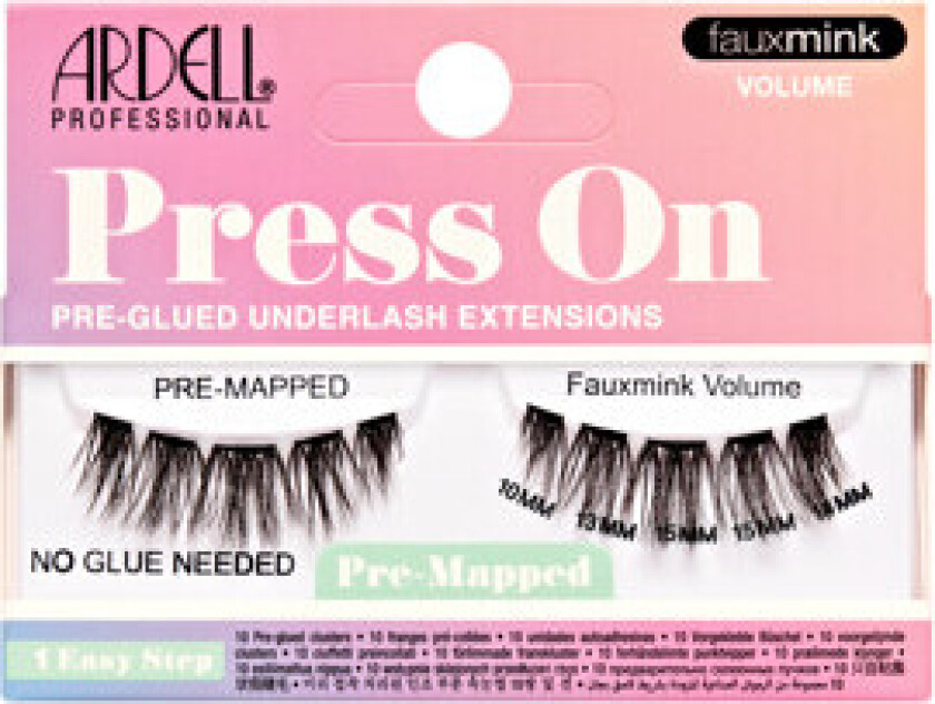 Press On Pre-Mapped Volume Extensions 1 set Faux Mink