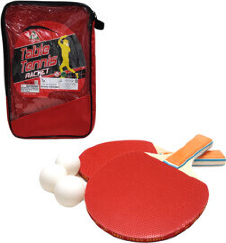 Bordtennisrack 2-pack + 3 stk Baller