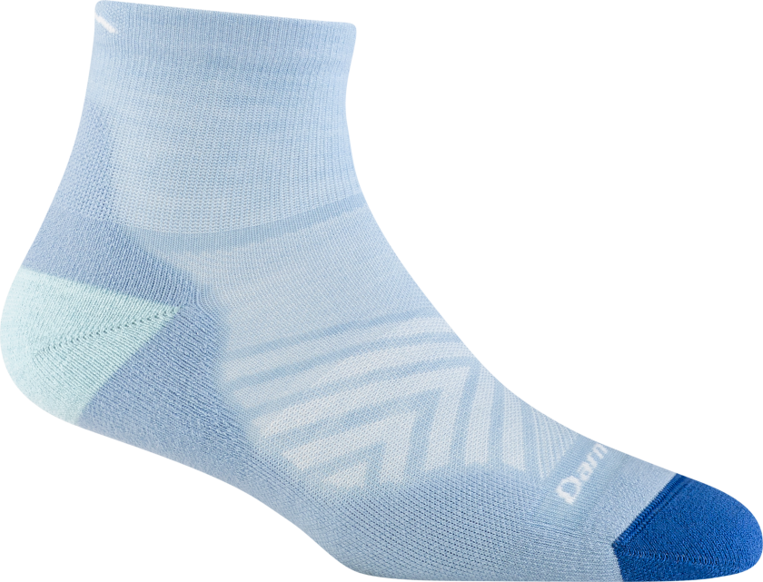 Women's Run 1/4 Ultra-Lightweight Cushion Running Sock Sky L (41-42.5), Sky