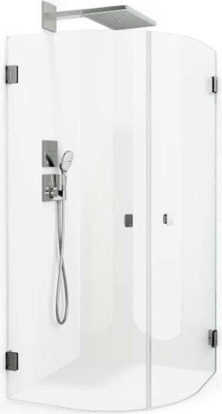 Grace Dusjhjørne Rund Krom / 80x90cm Briljant