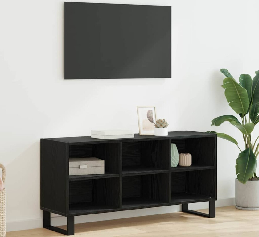 TV-skap Svart Eik 103,5 x 30 x 50 cm Konstruert tre