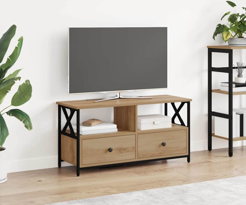 TV-skap Artisan Eik 90 x 33 x 45 cm Konstruksjonsvirke og stål