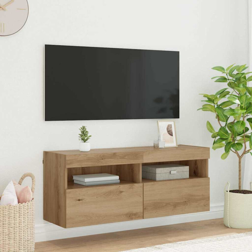 TV Veggskap Artisan Eik 100 x 30 x 40 cm Konstruert tre