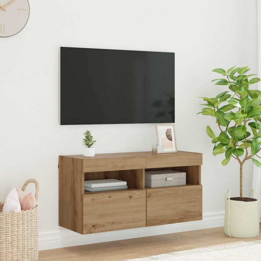 TV Veggskap Artisan Eik 80 x 30 x 40 cm Konstruert tre