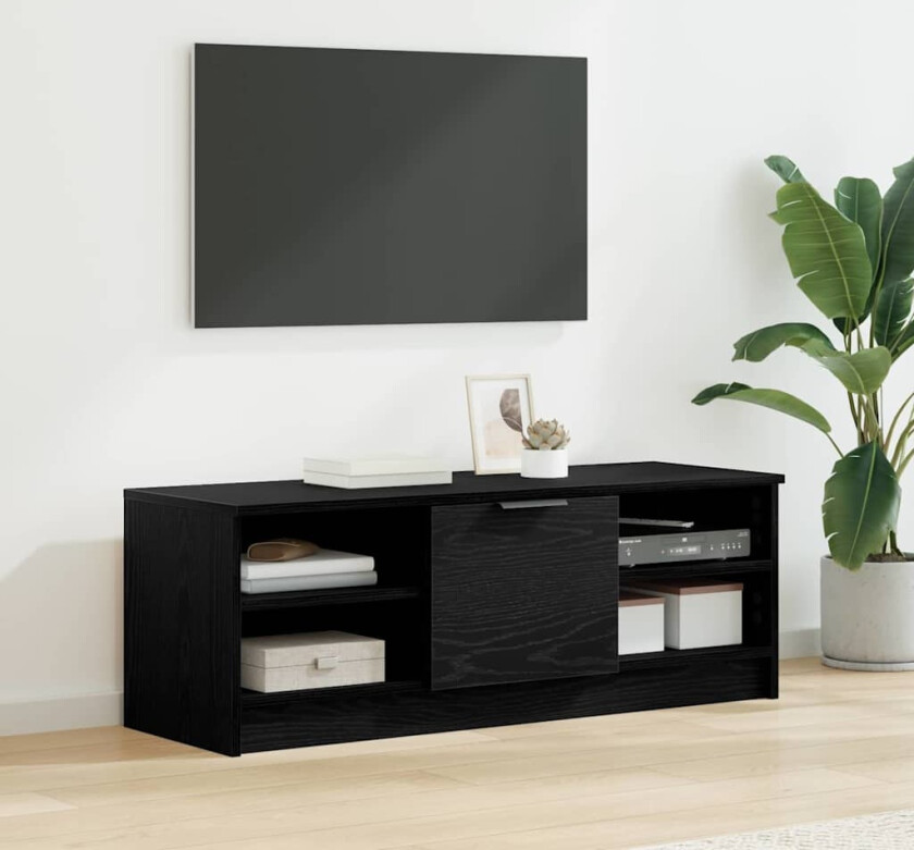 TV-skap Svart Eik 102 x 35 x 36,5 cm Konstruert tre