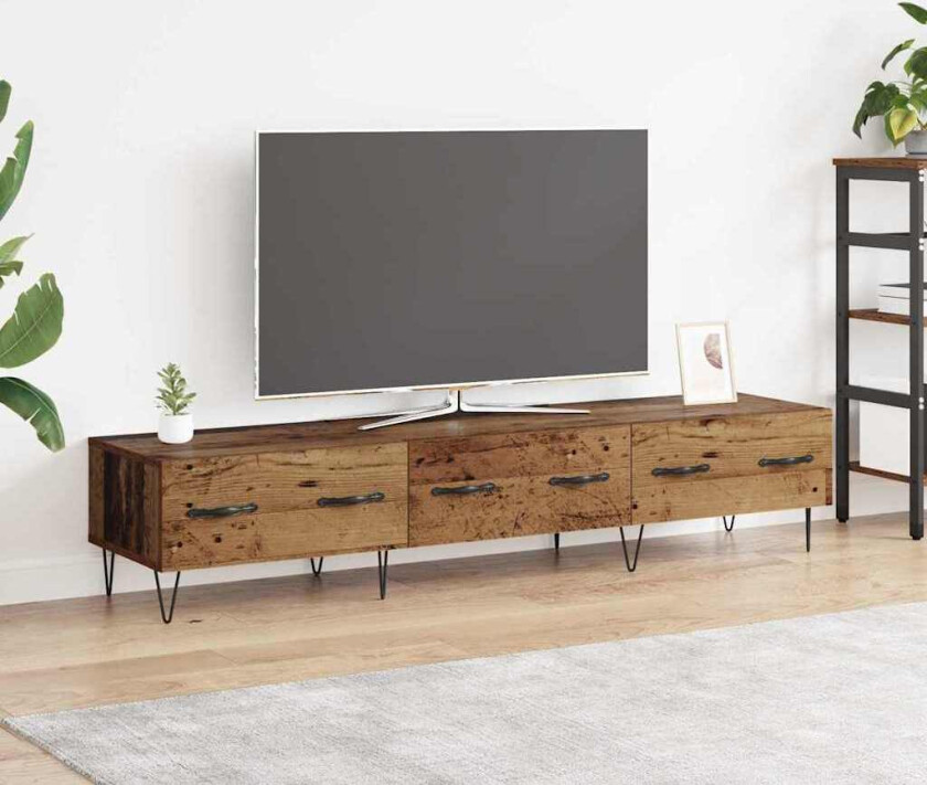 TV-skap med skuff Gammelt tre 150 x 36 x 30 cm Konstruert tre