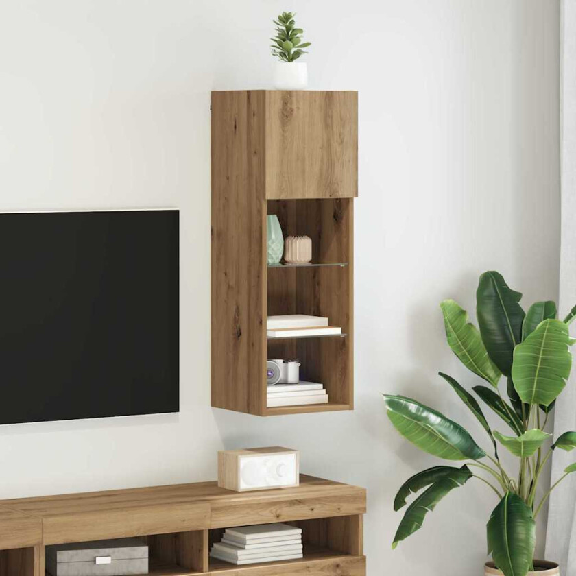 Vegghengt TV-skap Artisan Eik 30,5 x 30 x 90 cm Konstruert tre