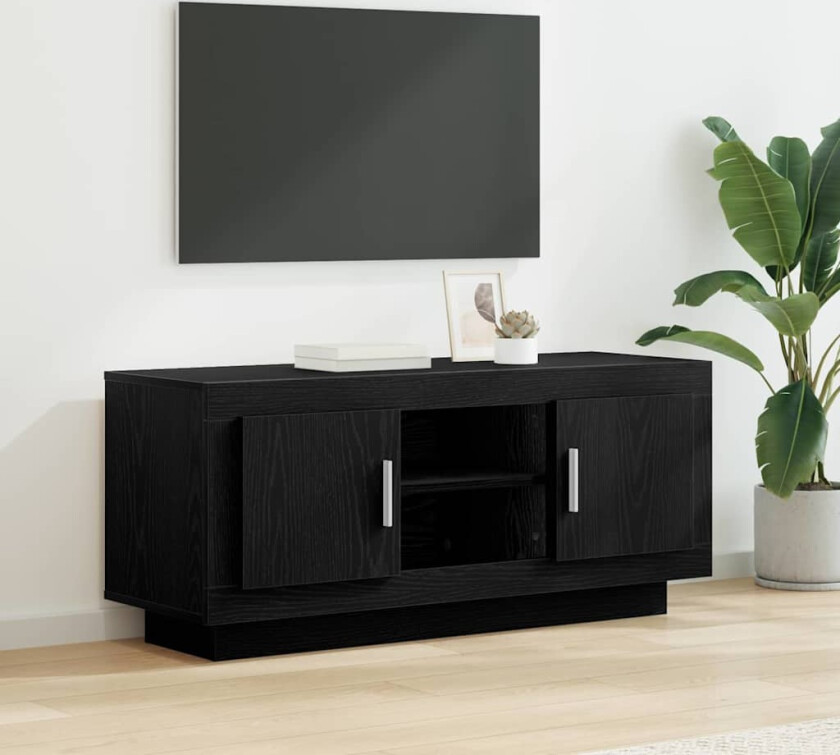 TV-skap Svart Eik 102 x 35 x 45 cm Konstruert tre