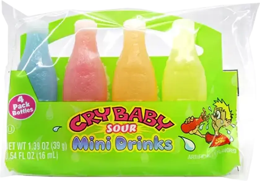 Cry Baby Sour Mini Drinks 4-Pack 39g