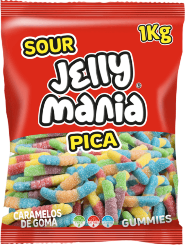 Jelly Mania Sour Worms 1kg