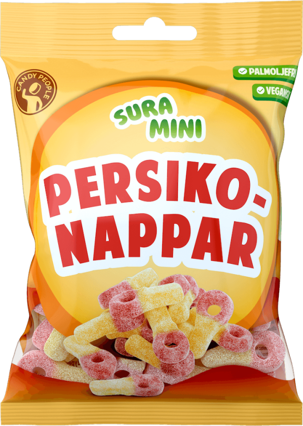 Sura Mini Persikonappar 70g