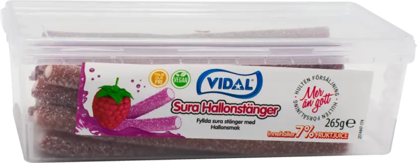Sura Hallonstänger 265g
