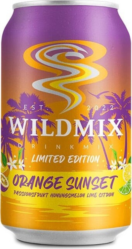 Bilde av WildMix Orange Sunset Drinkmix Burk 33cl